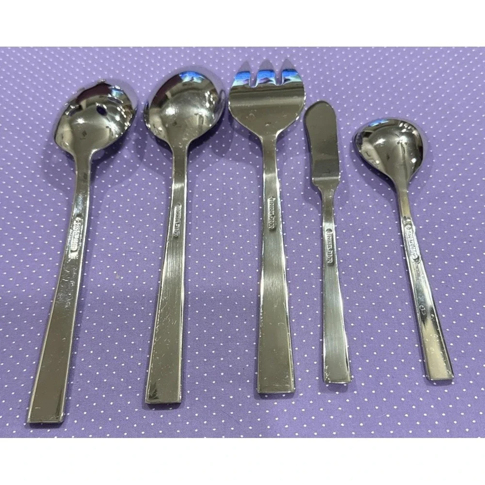 Dansk Meridian Hostess Serving Set Stainless Flatware Silverware 18/10 Set Of 5‎